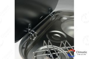 Dometic HSG 2440R, 2 конф., 1х1000Вт;1х1800Вт, 204г/ч, 30мбар, стекл.крышка, поджиг 12В, прав.