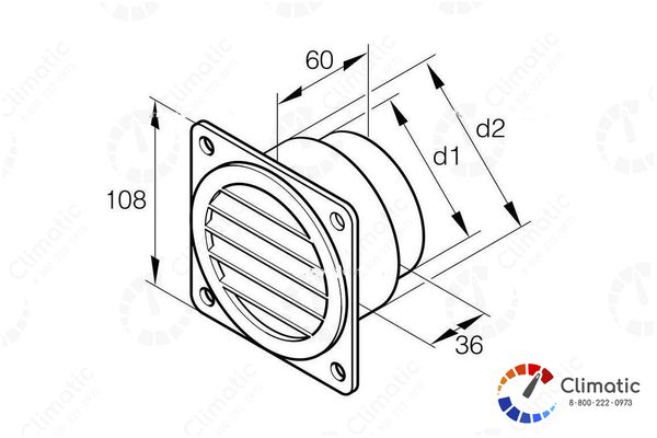 Дефлектор воздуха к воздуховоду D 90/100мм Eberspacher