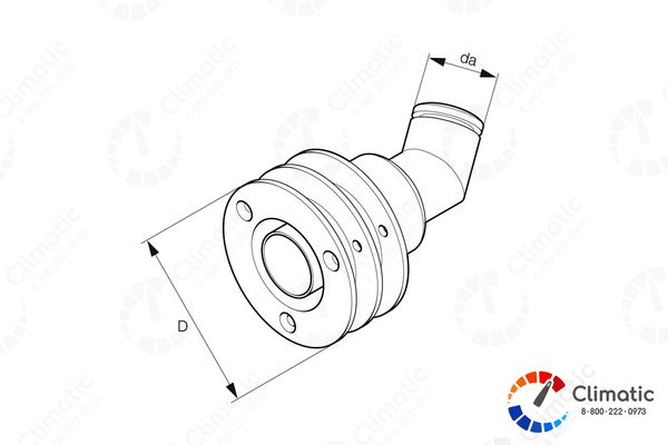 Патрубок стальной, для забортного вывода выхлопных газов Eberspacher