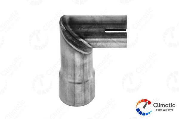 Патрубок угловой, переходной выхлопной трубы  D 24/30 мм H 50/80 мм