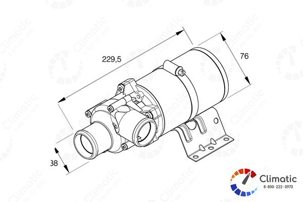 Насос жидкостный 24 вольт Flowtronic 5000 SC, с крепежем, Hydronic L-II