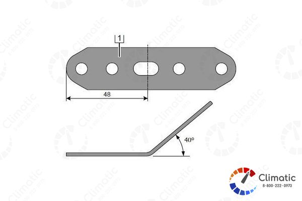 Пластина монтажная 100х28 уп. 10 шт. (металл) Webasto