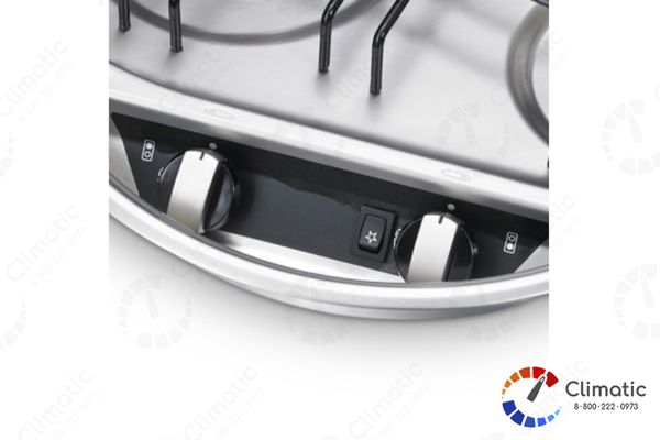 Dometic HSG 2440R, 2 конф., 1х1000Вт;1х1800Вт, 204г/ч, 30мбар, стекл.крышка, поджиг 12В, прав.