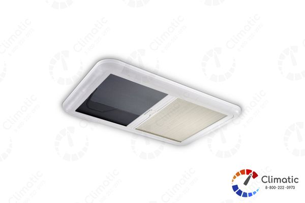 Люк DOMETIC/Seitz Heki 2 Deluxe, ручн.- рычаг, 3 полож., макс. угол 55гр., подсветка, толщина крыши 25-60мм